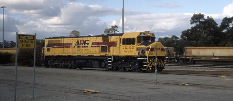 ARG loco DBZ 2307 at Kwinana in Western Australia
